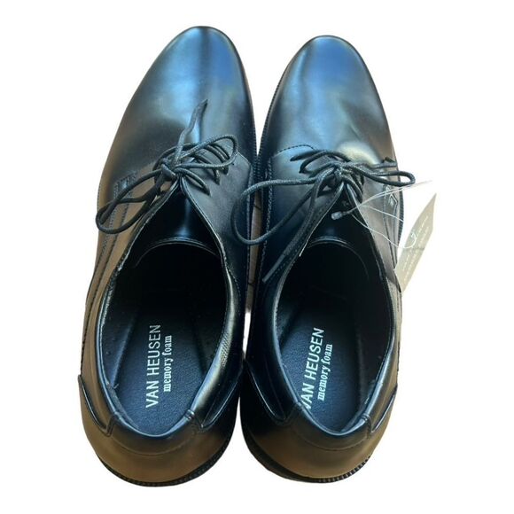 Van Heusen Other - NWOB Van Heusen Larry Black Oxford Lace Up Dress Shoes Memory Foam sz 13